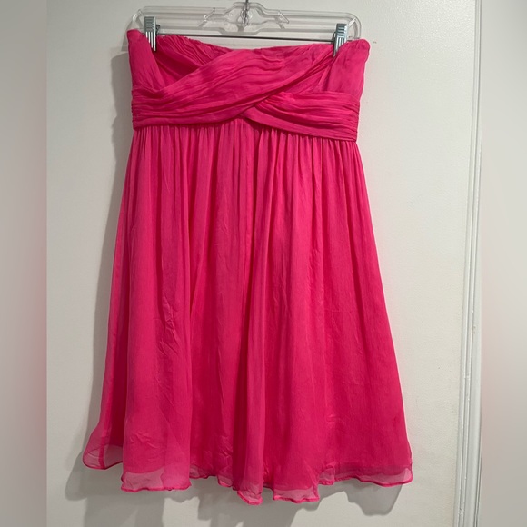 J Crew Pink Silk Strapless Taryn Dress Sz. 6P NWT - Picture 4 of 6